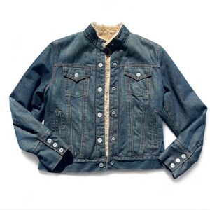 Vintage Y2K Gap Denim Jacket with Fur Lining